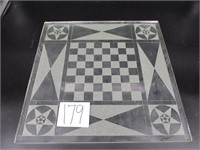 Early Etched Glass Gameboard