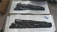 5 railroad prints
