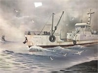 Signed and numbered print of vessel Husky II, Beth