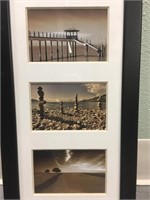 Lot of 3 photographs in a single frame, various sc