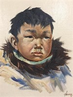 Ellen Henne original oil on artist board of Native