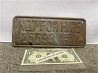 1936 Not for higher license plate tag