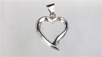 925 Sterling Taxco Mexico Open Heart Pendant
