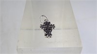 Vintage 925 Sterling Silver Scrolled Cross Charm