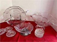 Fostoria Bowl Pressed Glass Serving Bowl & More