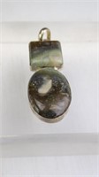 925 Sterling Siler & Natural Stone Pendant