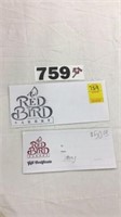 Red Bird Bakery $50 gift certicate