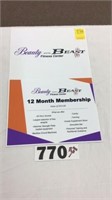 Beauty and the Beast  Fitness Center membership