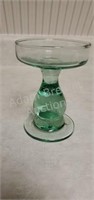 Vintage green Glass 5 in made in Spain stemmed