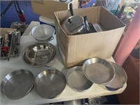 GROUP STAINLESS POT AND PANS MIX PANS