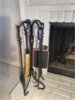 Fireplace tools with stand