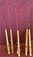 5pcs 22" Ice Fishing Rods & 3 Reels