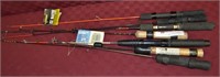 7pcs Various Ice Fishing Rods Some New
