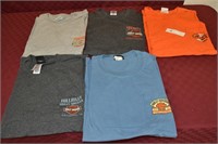 5pcs Harley Davidson Men's XL T-Shirts