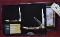 Buck Knives 2pc Knife Gift Set in Tin Like New