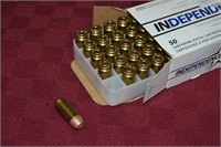 Independence 50 Round Box 40 S&W FMJ Ammo