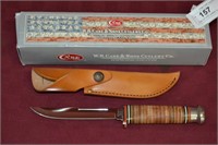 Case XX USA Leather Hunter 316-5 Fixed Blade Knife