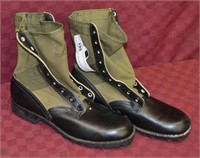 Size 9N Military Canvas / Leather Upper Boots