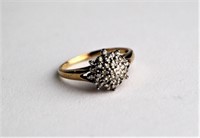 10K GOLD & DIAMOND CLUSTER RING