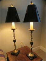 PAIR TALL FRENCH STYLE LAMPS