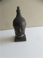 CARVED WOOD ORIENTAL FIGURAL BUST