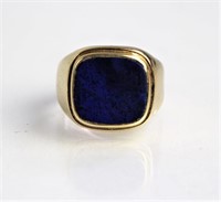 MEN'S LAPIS AND GOLD RING