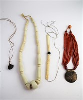 BONE AND OTHER NECKLACES