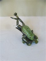 JEWELED AND ENAMELED FROG TRINKET BOX BY JERE