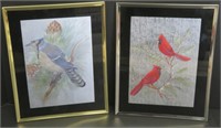 Foil Pictures-Blue Jay and Cardinals  8" x 10"