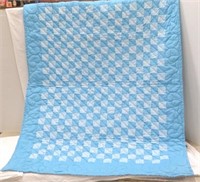 Quilt-hand stitched-baby size-54" x 42"-reversible