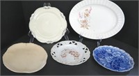 Glassware-5 decorative plates and platter