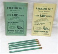 Green Co Fair-1957 - 58- booklet & pencils