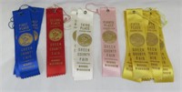 Jr Green Co Fair ribbons (14) 1950's-Monroe WI