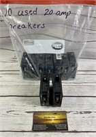 10 - 20 amp breakers, used