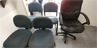 Steel Framed Managers Arm Chair, Typists Chair & V