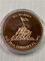US Marines 1oz Copper Round-Nice Gift