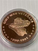 Gulf War Veterans 1oz Copper Round-Nice Gift