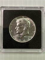 1964 BU Silver Kennedy Half Dollar in Protective