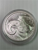 Year of The Ram-1oz Silver Round