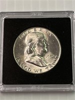 1954 D Franklin Silver Half Dollar BU In Protect