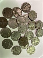 Lot of 21 NO DATE Buffalo Nickels