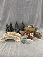 Christmas Village Accessories, Barber Shop,