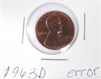 1963-d Lincoln penny (DD OBV ERROR?)