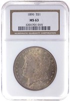 1896 Morgan Silver Dollar (NGC MS63)