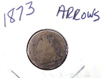 1873 Seated Liberty Dime (Arrows)