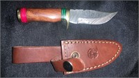 Demascus Cutlery Salvation Custom Knife w/Leather