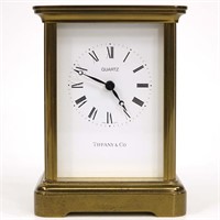 Classic Tiffany & Co. Brass Desk Clock (Quartz)
