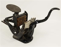 Antique Cast Iron Printing Press