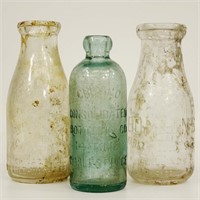 Antique Chicago Glass Bottles (3)