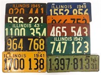 Vintage Illinois License Plates (1930s & 1940s)